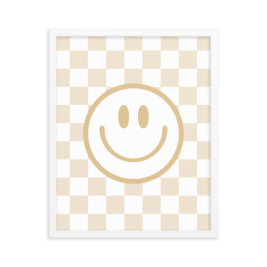 Checker Smiley Framed