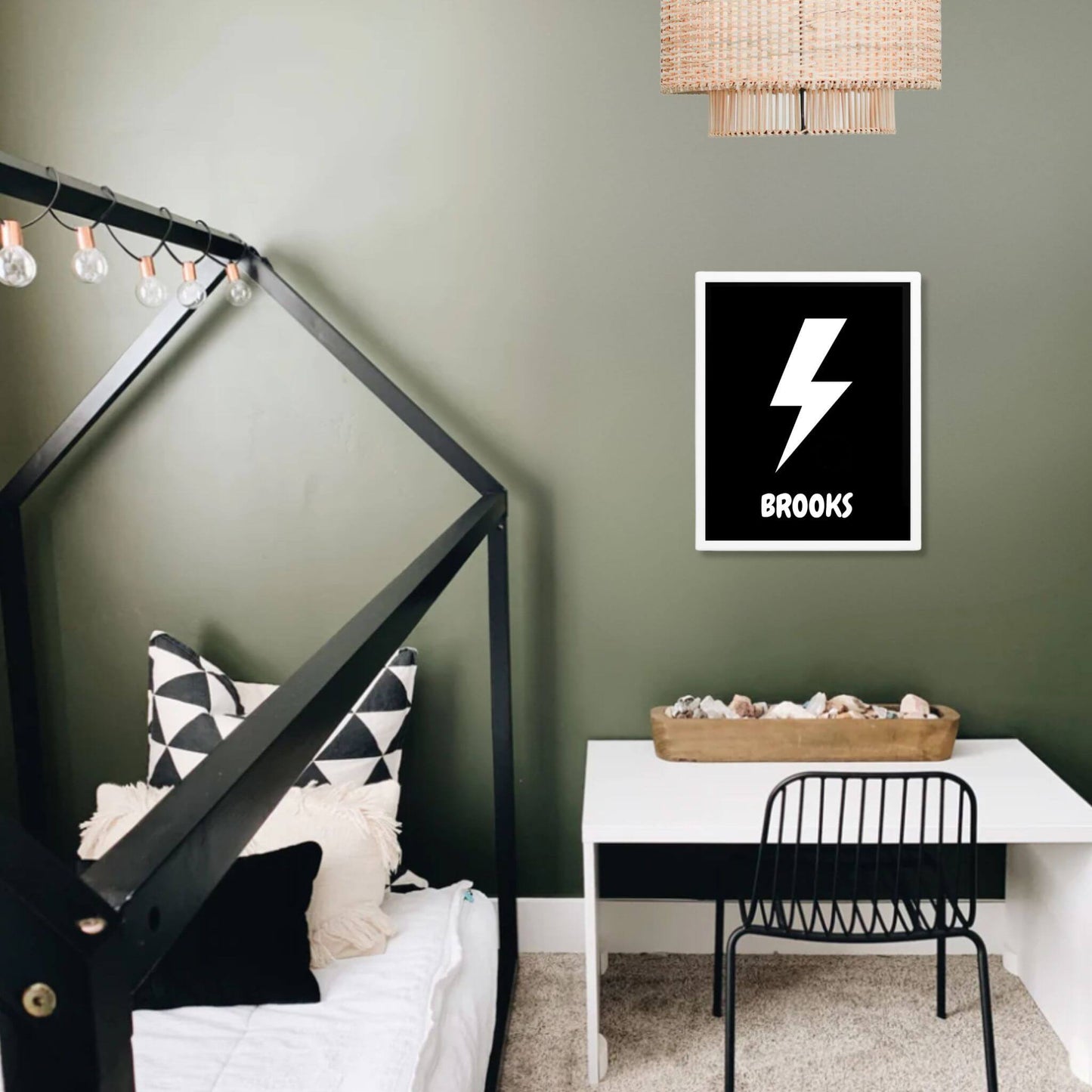 Personalized Lightning Bolt Art Print