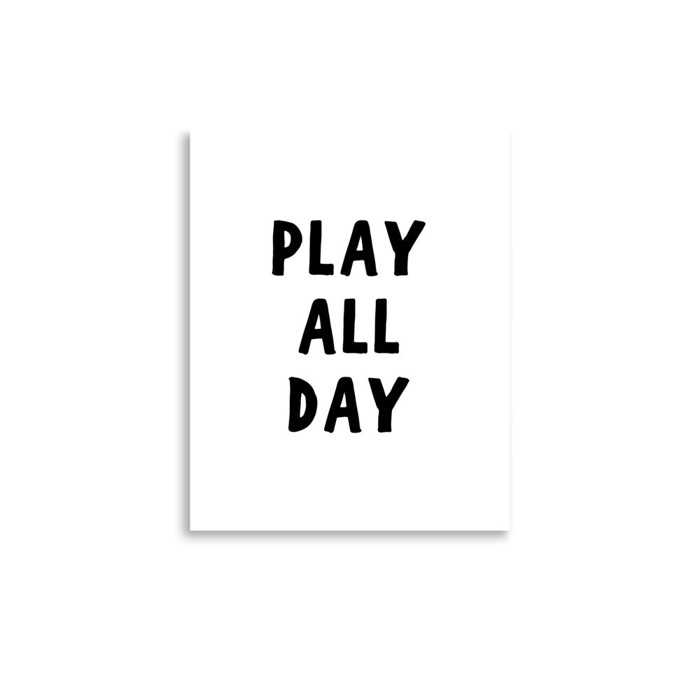 Play All Day Art Print