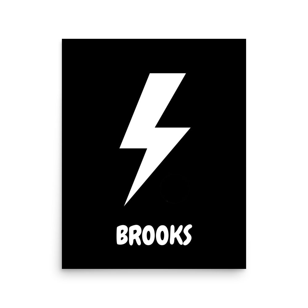 Personalized Lightning Bolt Art Print